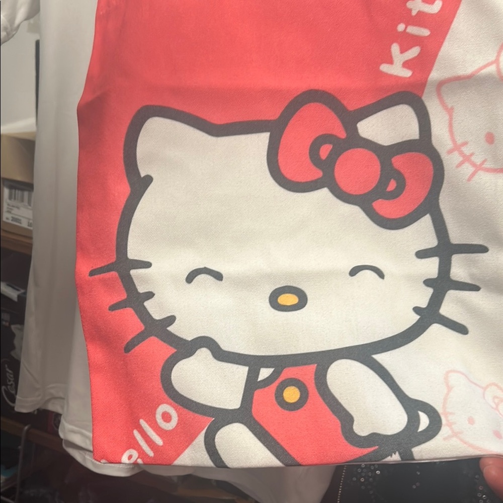 Hello Kitty Pink and White Graphic reusable satchel w/handles - Picture 1 of 1